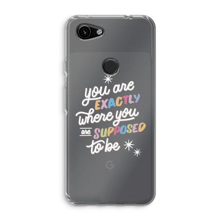 Right Place: Google Pixel 3a Transparant Hoesje