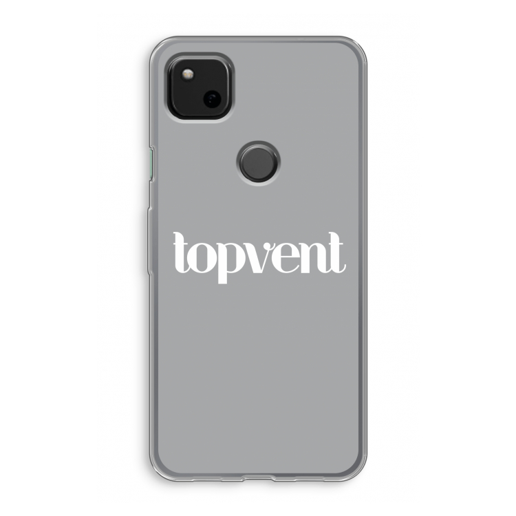 Topvent Grijs Wit: Google Pixel 4a Transparant Hoesje