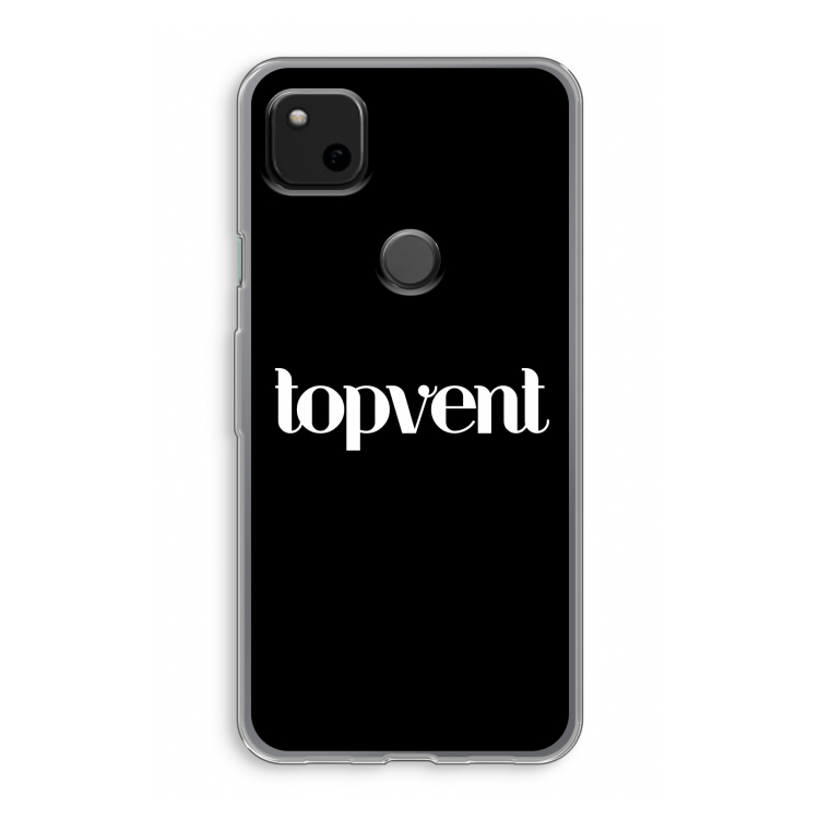 Topvent Zwart: Google Pixel 4a Transparant Hoesje