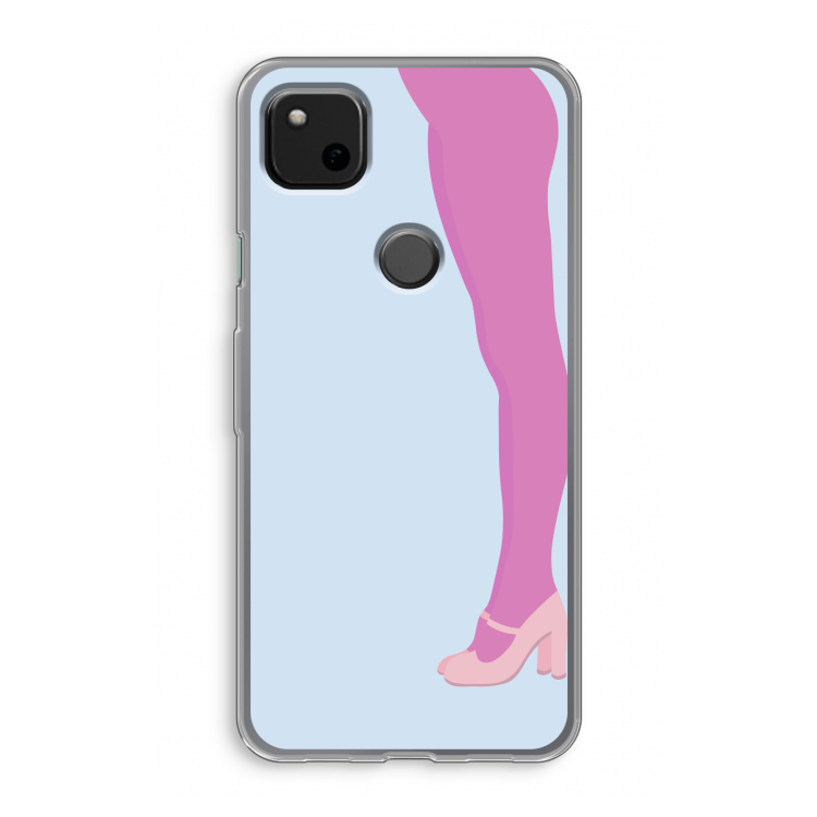 Pink panty: Google Pixel 4a Transparant Hoesje