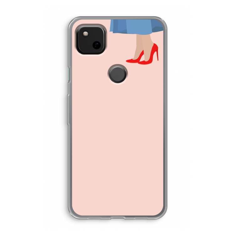 High heels: Google Pixel 4a Transparant Hoesje