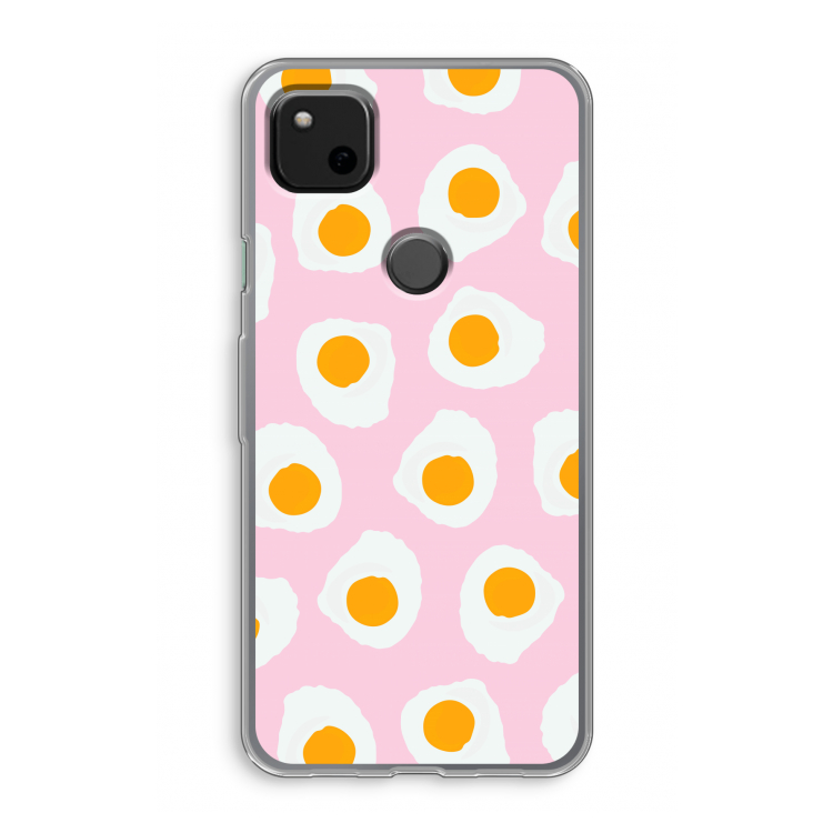 Dancing eggs: Google Pixel 4a Transparant Hoesje
