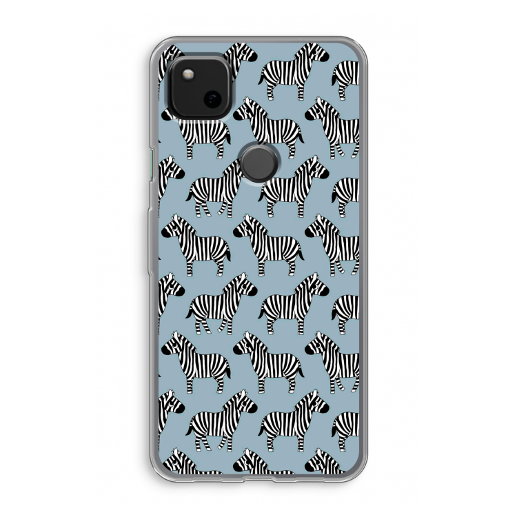 Zebra: Google Pixel 4a Transparant Hoesje