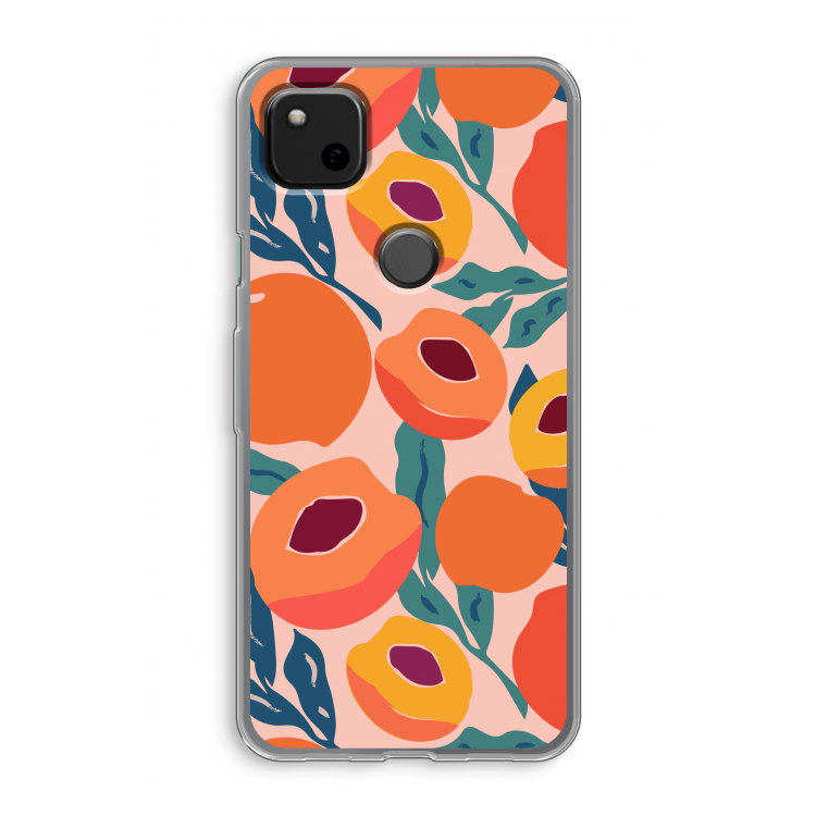 Perzik: Google Pixel 4a Transparant Hoesje