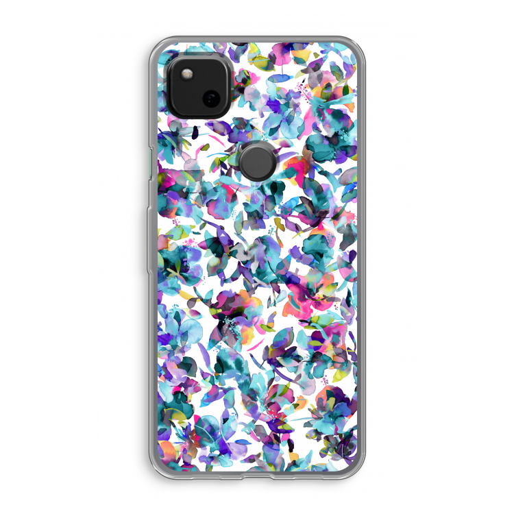 Hibiscus Flowers: Google Pixel 4a Transparant Hoesje