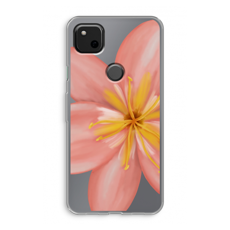 Pink Ellila Flower: Google Pixel 4a Transparant Hoesje