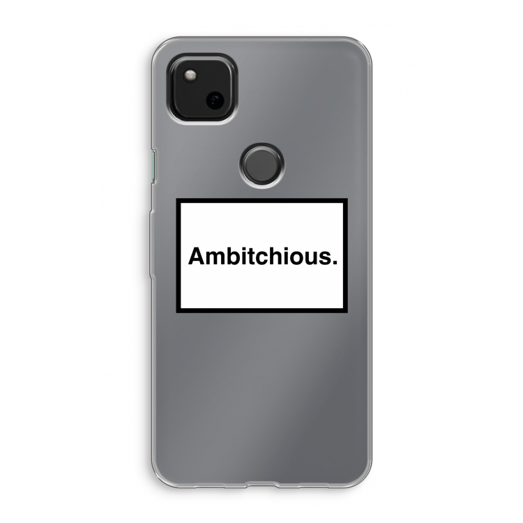 Ambitchious: Google Pixel 4a Transparant Hoesje