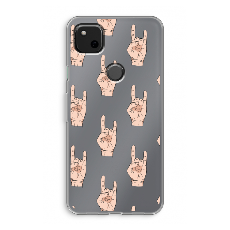 Rock: Google Pixel 4a Transparant Hoesje