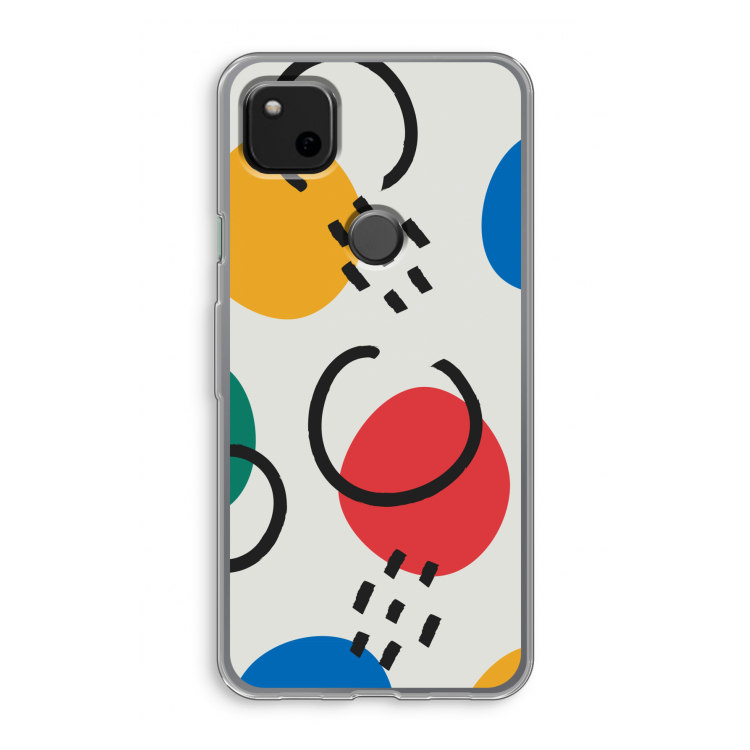Illustratieve pop 3: Google Pixel 4a Transparant Hoesje