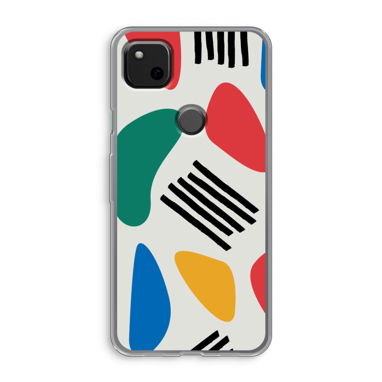 Illustratieve pop 1: Google Pixel 4a Transparant Hoesje