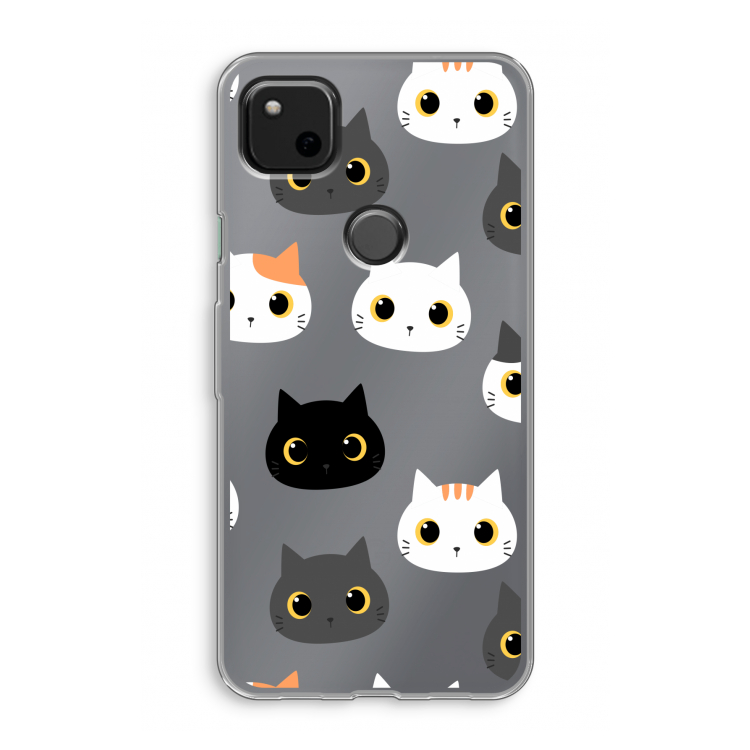 Katten: Google Pixel 4a Transparant Hoesje