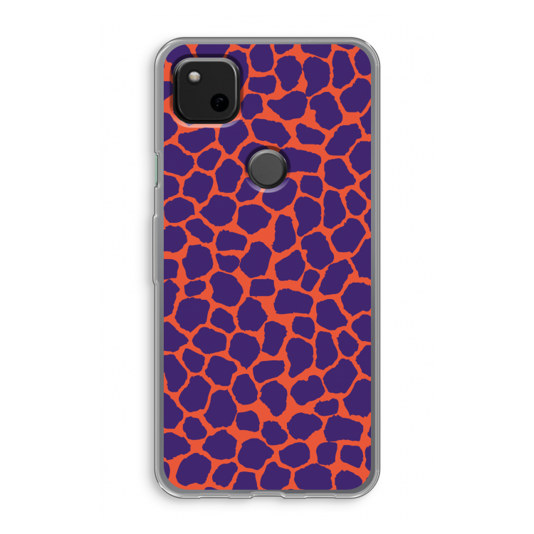 Purple Giraffe: Google Pixel 4a Transparant Hoesje