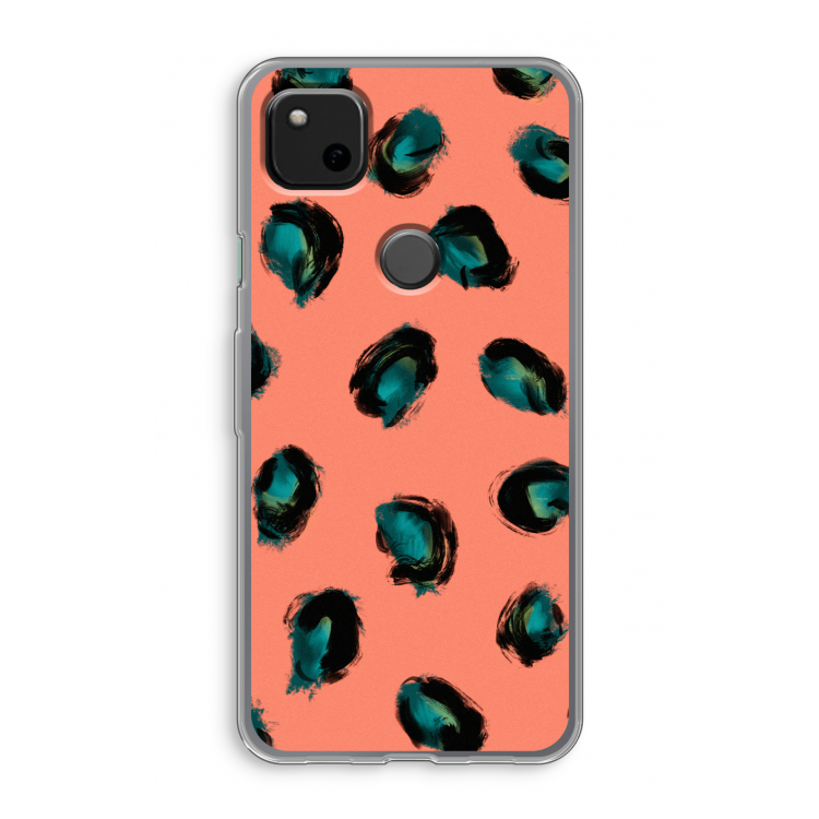 Pink Cheetah: Google Pixel 4a Transparant Hoesje