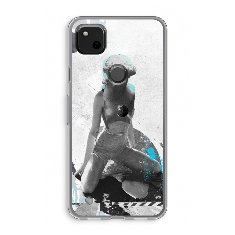 I will not feel a thing: Google Pixel 4a Transparant Hoesje