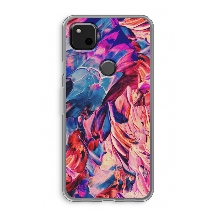 Pink Orchard: Google Pixel 4a Transparant Hoesje