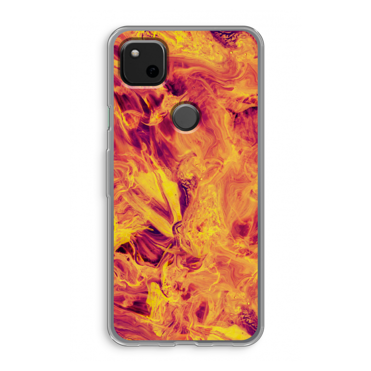 Eternal Fire: Google Pixel 4a Transparant Hoesje