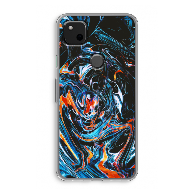 Black Unicorn: Google Pixel 4a Transparant Hoesje