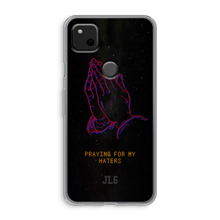 Praying For My Haters: Google Pixel 4a Transparant Hoesje