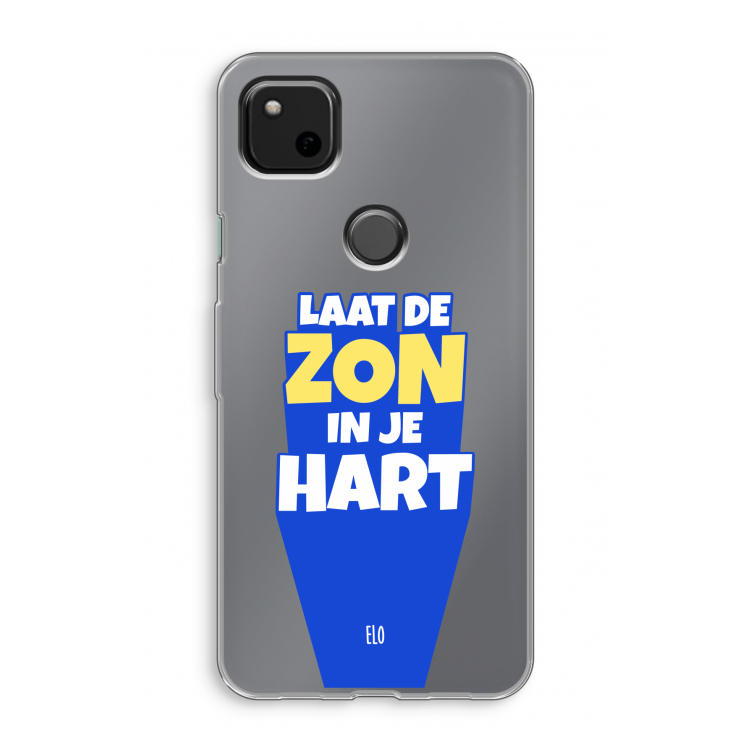 Laat de zon in je hart: Google Pixel 4a Transparant Hoesje