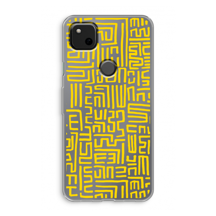 Majorelle Blue Print: Google Pixel 4a Transparant Hoesje