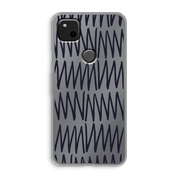 Marrakech Zigzag: Google Pixel 4a Transparant Hoesje