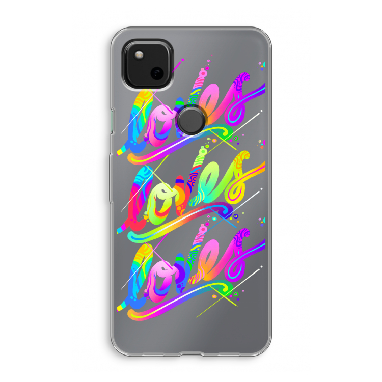 Loves: Google Pixel 4a Transparant Hoesje