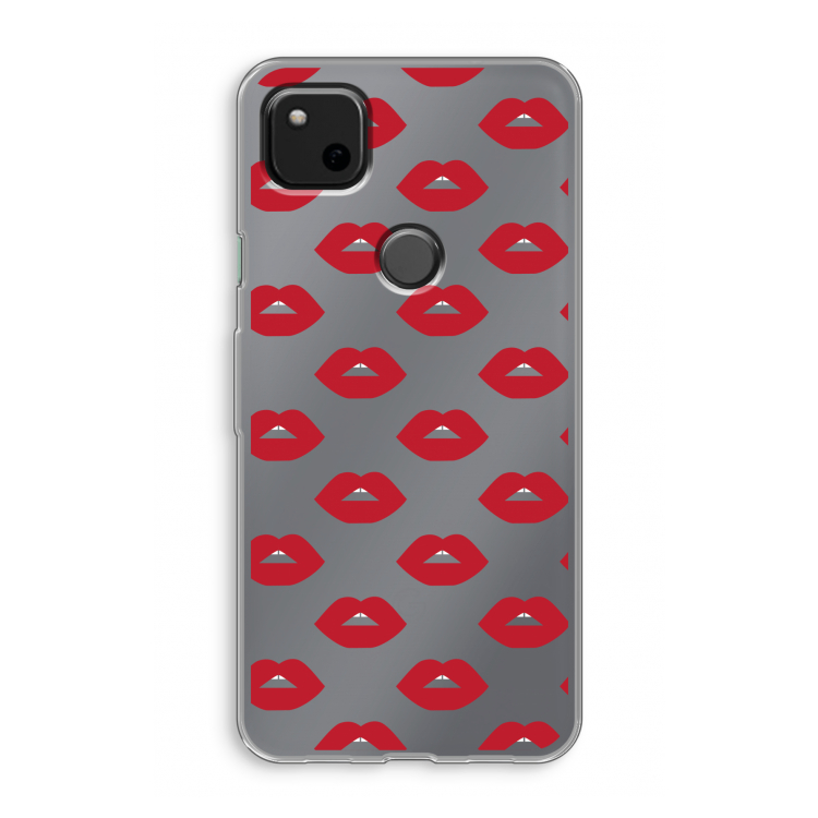 Lips: Google Pixel 4a Transparant Hoesje