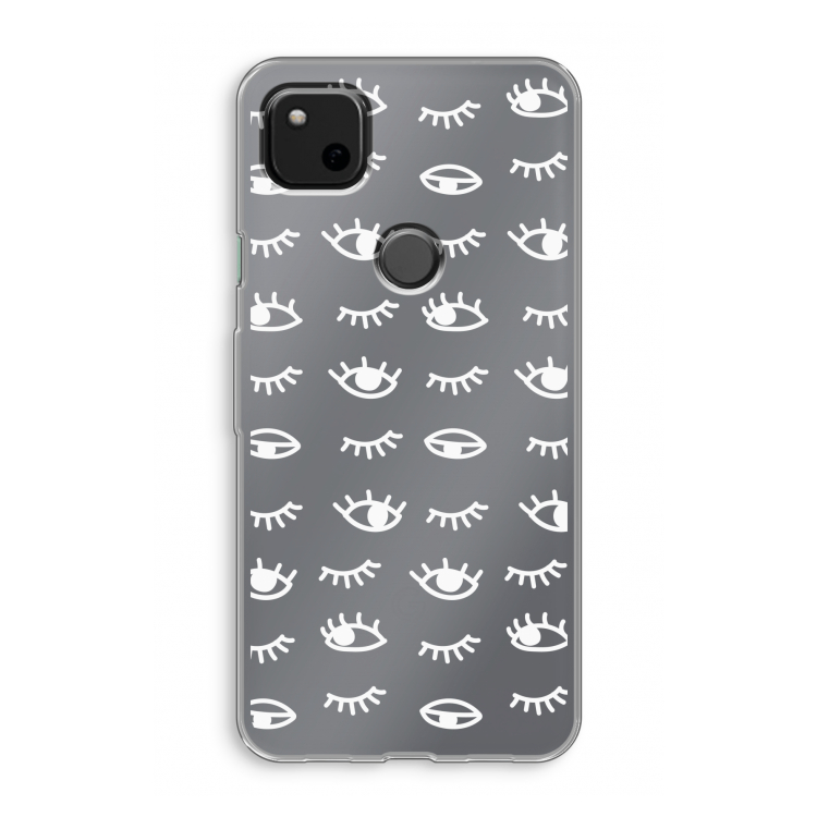 Eye pattern #3: Google Pixel 4a Transparant Hoesje