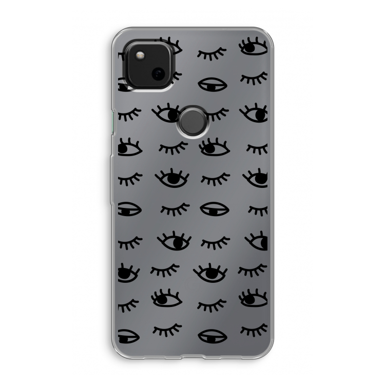 Eye pattern #2: Google Pixel 4a Transparant Hoesje