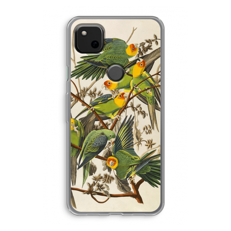 Carolinaparkiet: Google Pixel 4a Transparant Hoesje