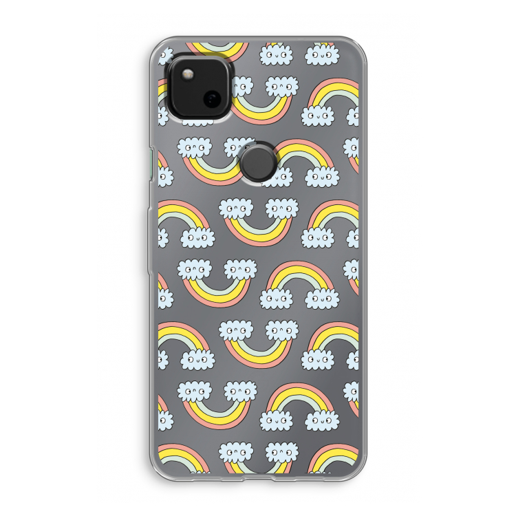 Regenboog: Google Pixel 4a Transparant Hoesje