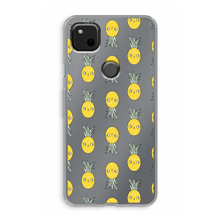 Ananas: Google Pixel 4a Transparant Hoesje