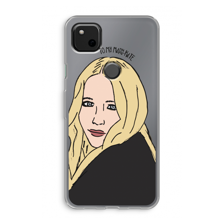 Mary Kate: Google Pixel 4a Transparant Hoesje