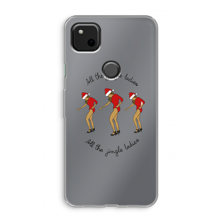 Jingle Ladies: Google Pixel 4a Transparant Hoesje