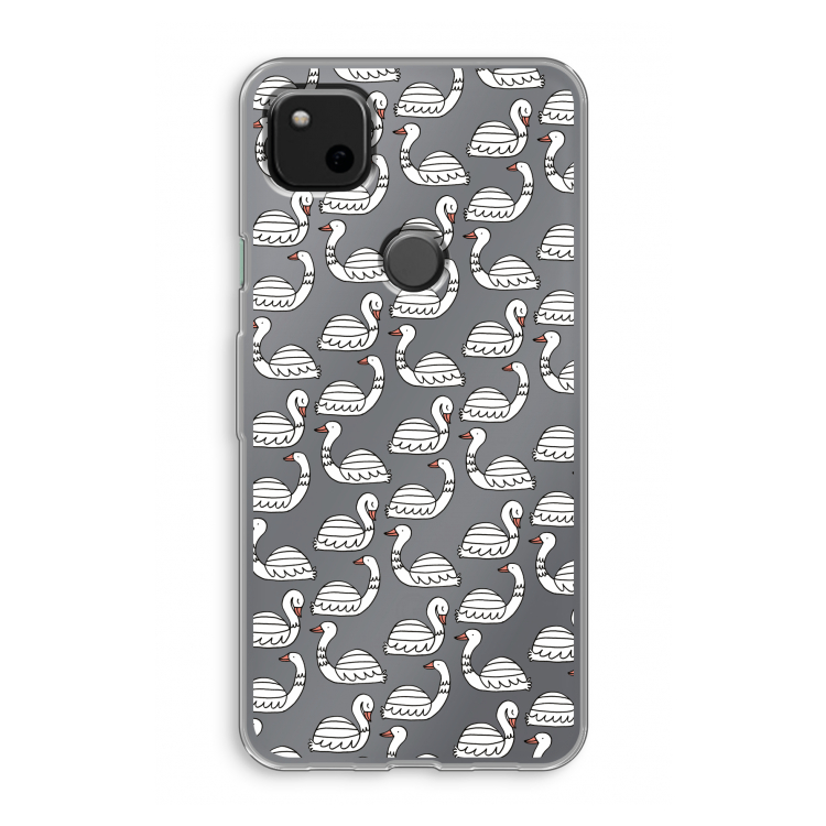 Zwanen: Google Pixel 4a Transparant Hoesje