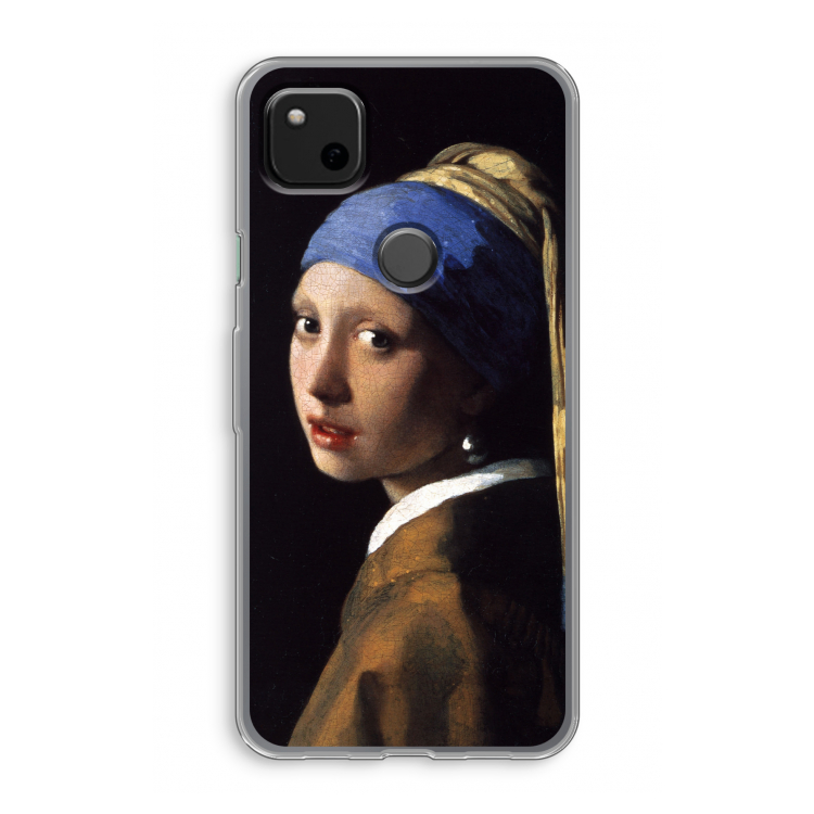 The Pearl Earring: Google Pixel 4a Transparant Hoesje