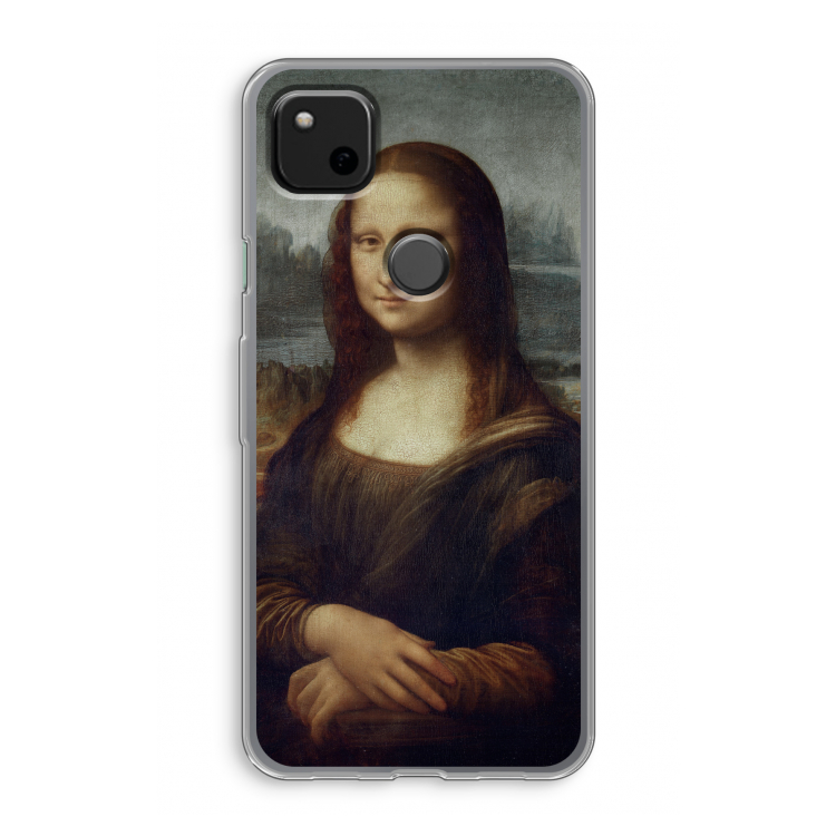 Mona Lisa: Google Pixel 4a Transparant Hoesje