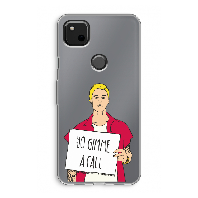 Gimme a call: Google Pixel 4a Transparant Hoesje