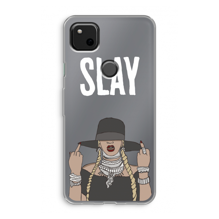 Slay All Day: Google Pixel 4a Transparant Hoesje