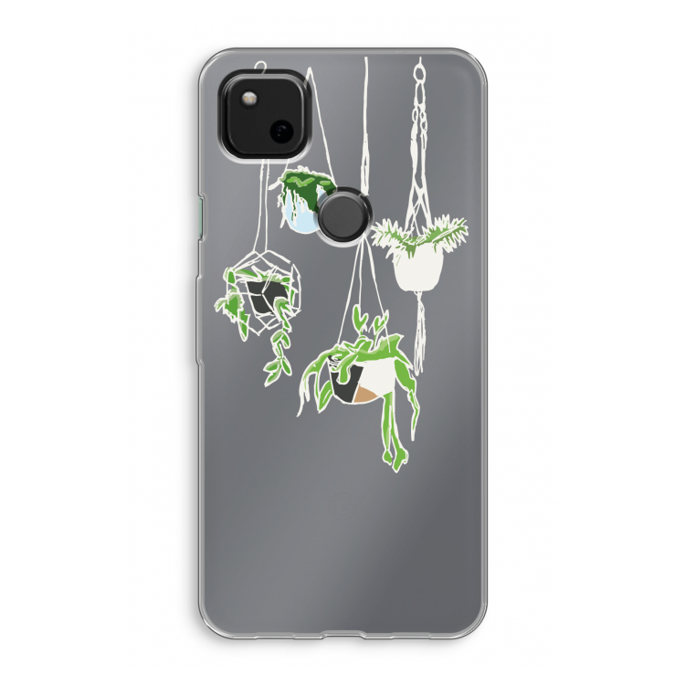 Hang In There: Google Pixel 4a Transparant Hoesje