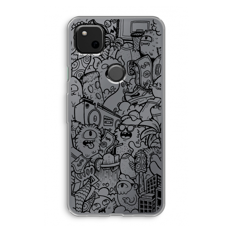Vexx Black City : Google Pixel 4a Transparant Hoesje