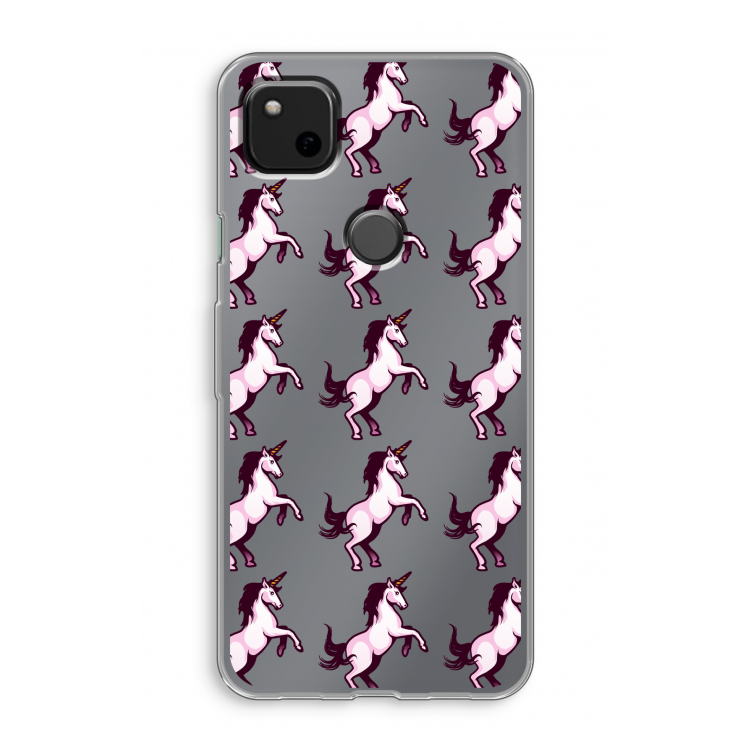 Musketon Unicorn: Google Pixel 4a Transparant Hoesje
