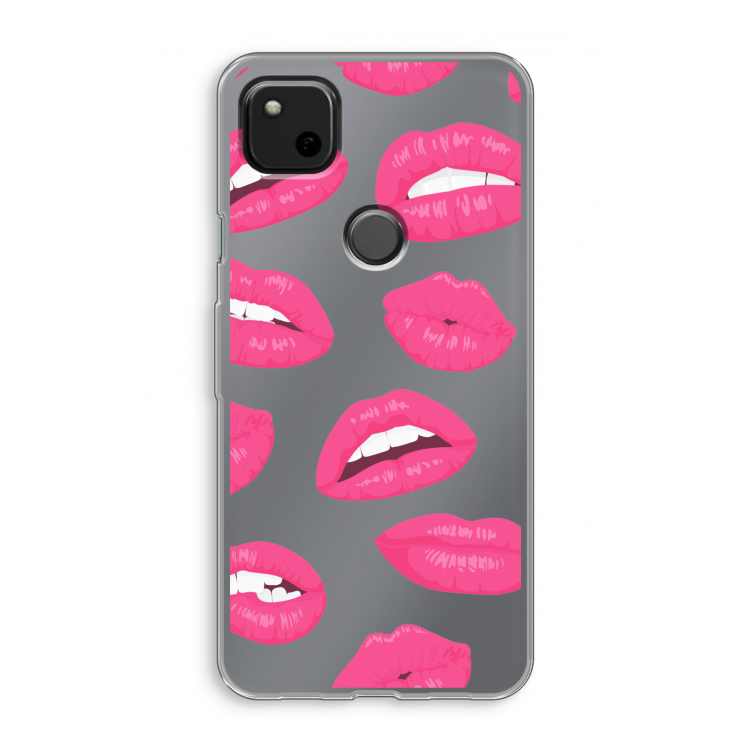 Bite my lip: Google Pixel 4a Transparant Hoesje