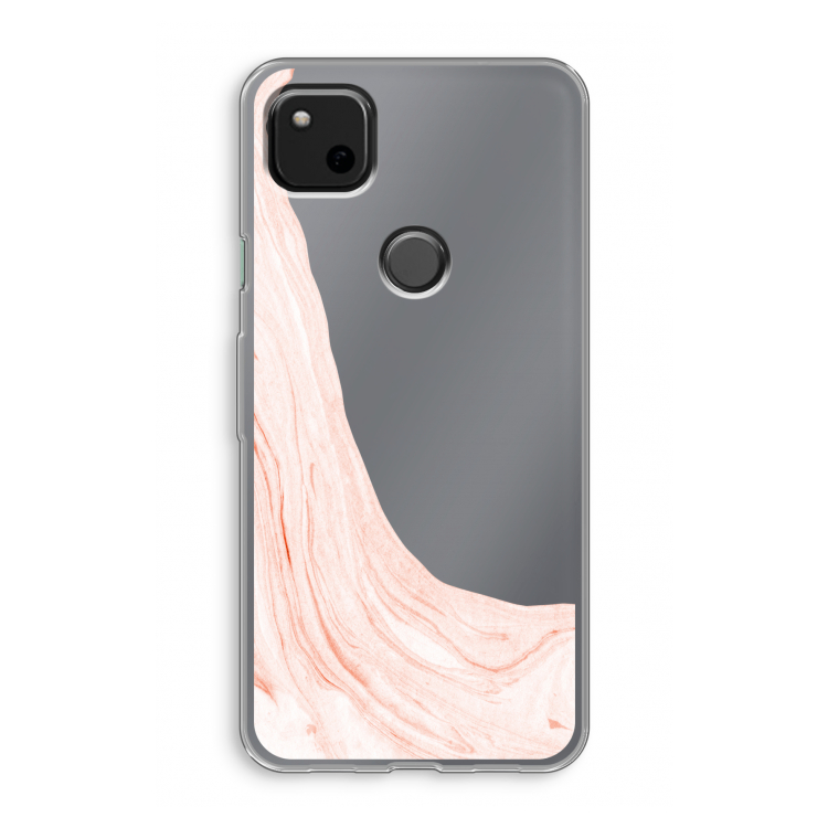 Peach bath: Google Pixel 4a Transparant Hoesje