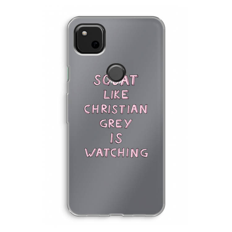 Christian Grey: Google Pixel 4a Transparant Hoesje