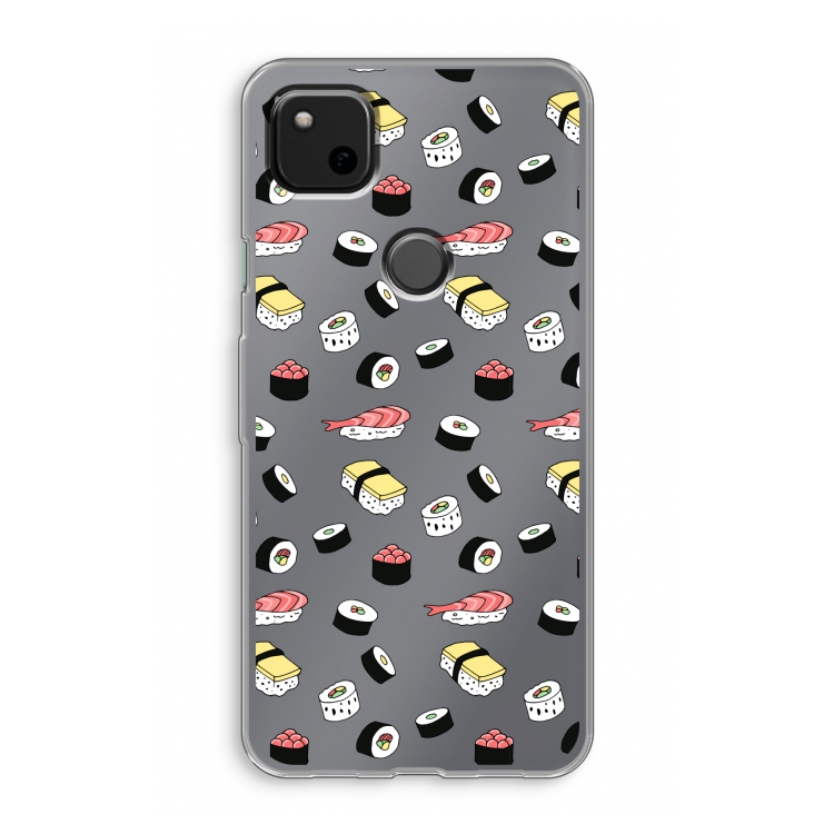 Sushi time: Google Pixel 4a Transparant Hoesje