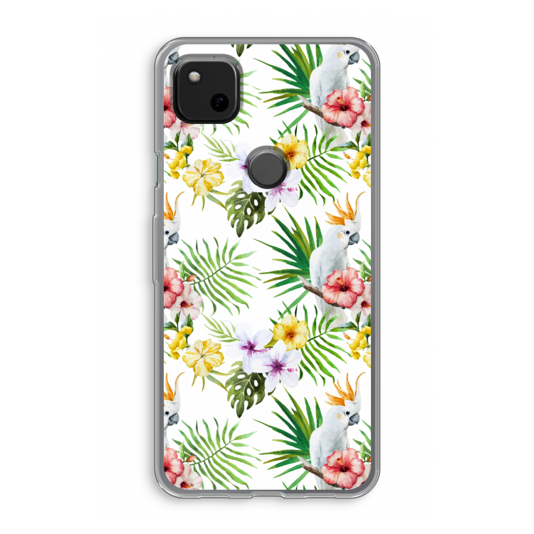 Gele kuif: Google Pixel 4a Transparant Hoesje
