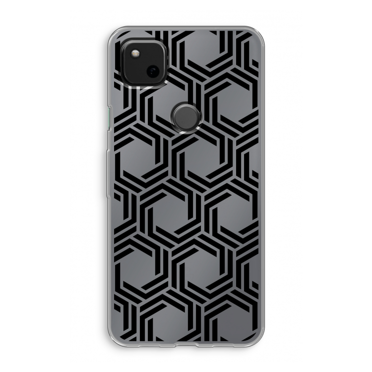 Geometrisch patroon: Google Pixel 4a Transparant Hoesje