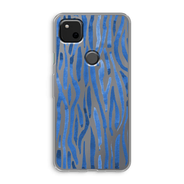 Blauwe nerven: Google Pixel 4a Transparant Hoesje
