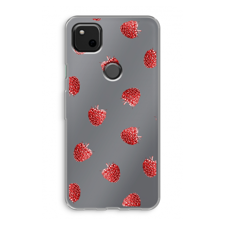 Framboosjes: Google Pixel 4a Transparant Hoesje